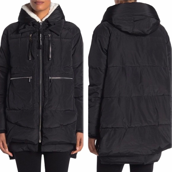 BAGATELLE Sport Puffer Jacket Utility Sherpa Hood - Picture 11 of 12